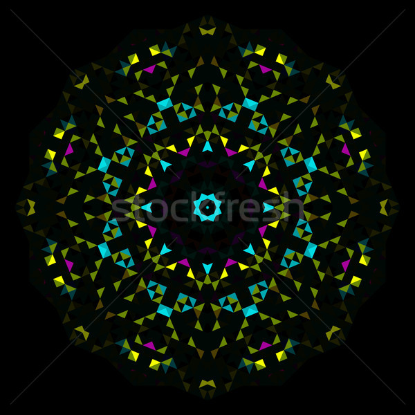 Abstrakten geometrischen hellen Kaleidoskop Muster Kreis Stock foto © ESSL