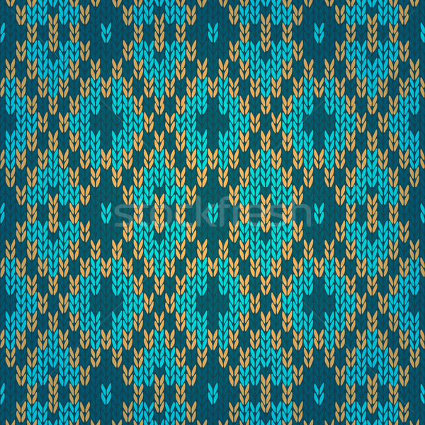 Ethnic Style Seamless Knitted Pattern Stock photo © ESSL