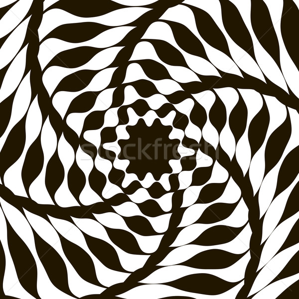 Czarno białe złudzenie optyczne sztuki wektora ramki streszczenie Zdjęcia stock © ESSL