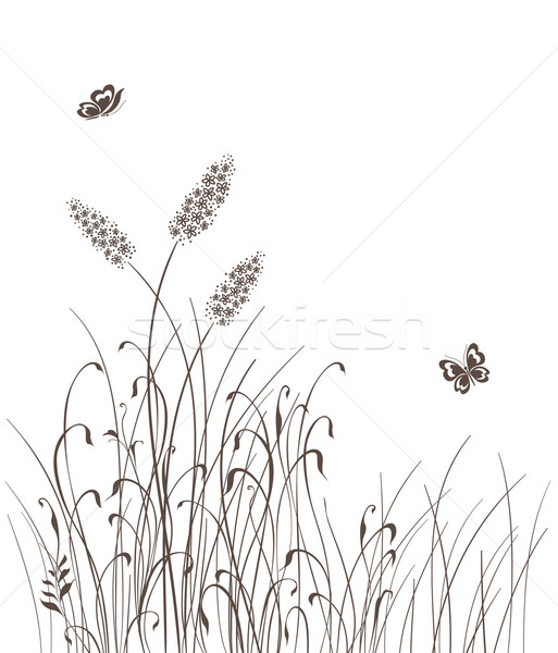 Vector grass silhouettes background Stock photo © ESSL