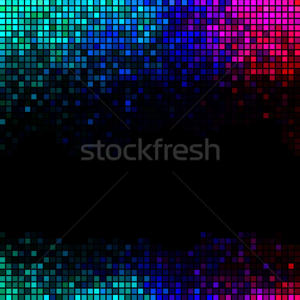 Résumé lumières disco carré pixel mosaïque [[stock_photo]] © ESSL