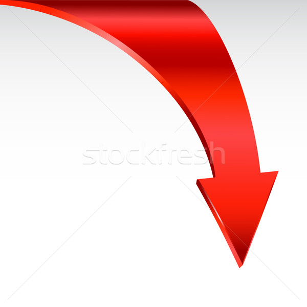 Piros nyíl semleges fehér lefelé fény Stock fotó © ESSL