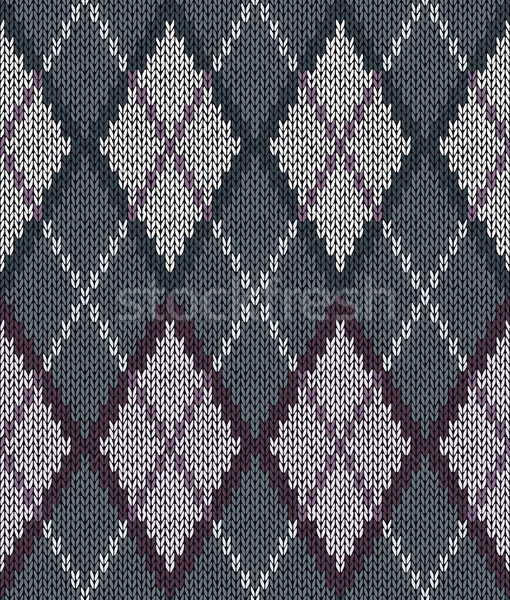 Style Seamless Brown Gray White Pink Color Male Knitted Pattern Stock photo © ESSL