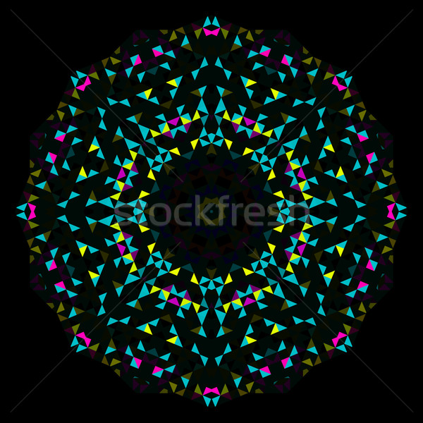 抽象的な 幾何学的な 明るい 万華鏡 パターン サークル ストックフォト © ESSL