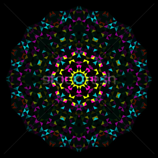 Abstract Flower. Creative Colorful style vector wheel. Cyan Emer Stock photo © ESSL