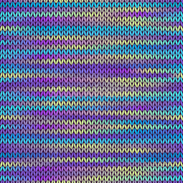 Seamless Knitted Melange Pattern. Blue Yellow Pink Color Vector Illustration. Stock photo © ESSL
