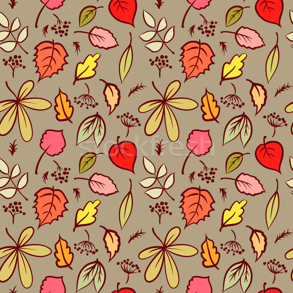 Beautifu Seamless Pattern with Autumn Leaf, Abstract leaf Textur Stock photo © ESSL