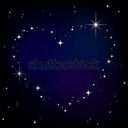 Star heart in night sky Stock photo © ESSL