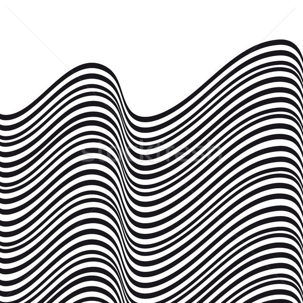 Abstract wavy background. Black and white pattern. Stock photo © ESSL
