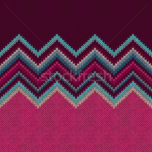 Seamless Ethnic Geometric Knitted Pattern Stock photo © ESSL