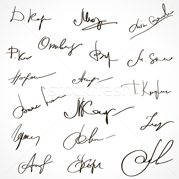 Set colectie afaceri contract personal semnătură Imagine de stoc © ESSL