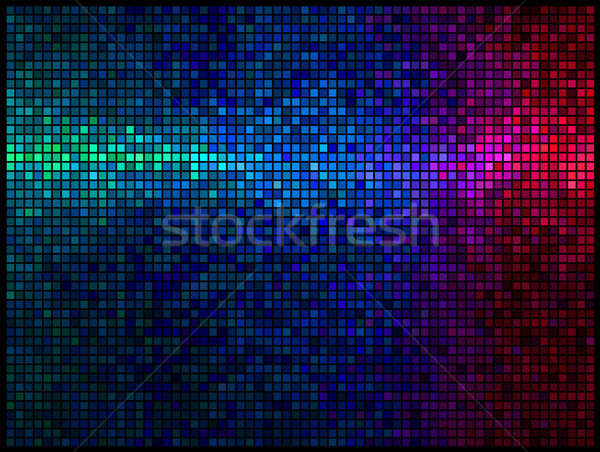 Stock photo: Multicolor abstract lights disco background. Square pixel mosaic