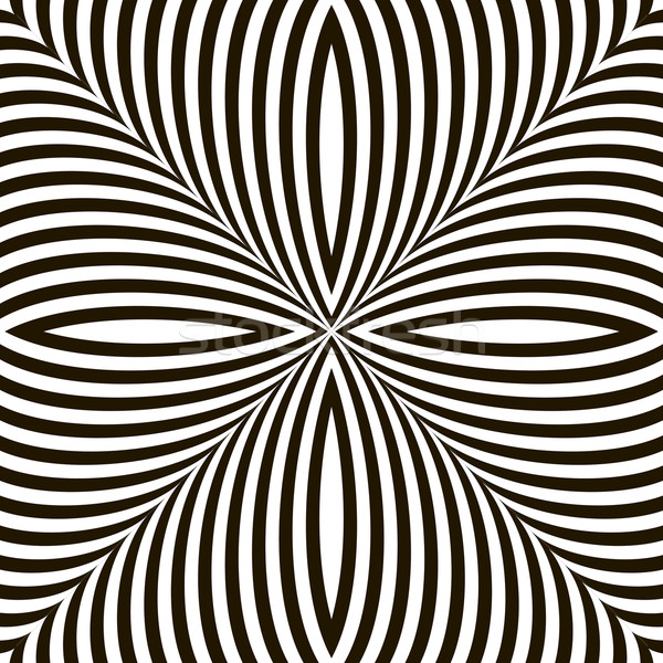 Schwarz weiß geometrischen Vektor optische Täuschung modernen Wirkung Stock foto © ESSL