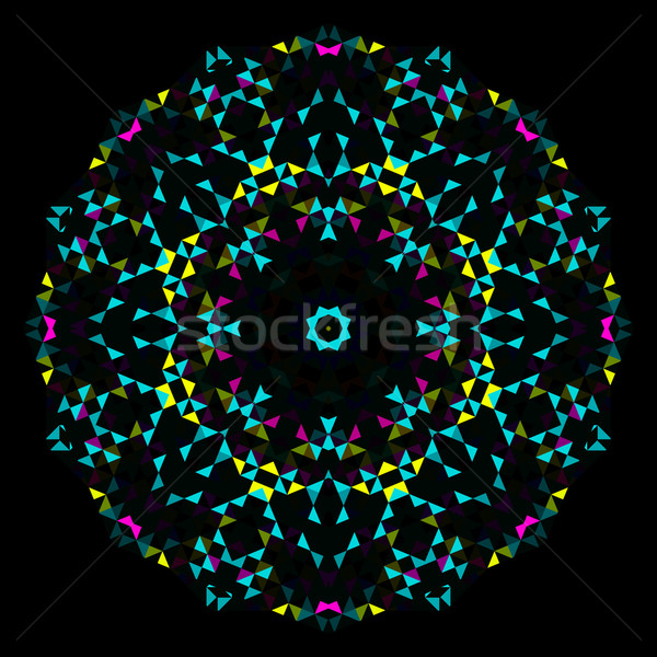 Abstrakten geometrischen hellen Kaleidoskop Muster Kreis Stock foto © ESSL