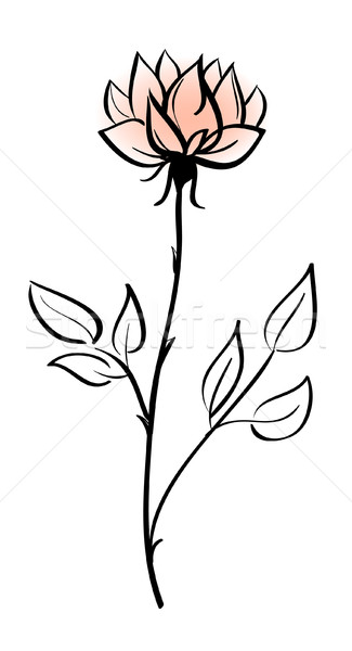 [[stock_photo]]: Belle · fleur · vecteur · icône · rose · résumé · feuille