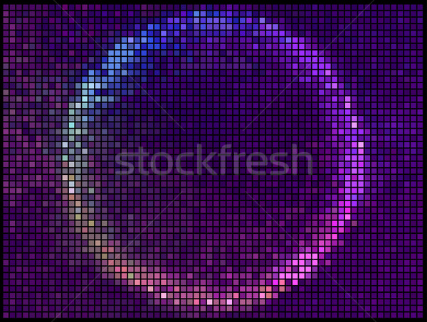 Stock photo: Colorful Round Square Pixel Mosaic Vector Banner.Multicolor Abst