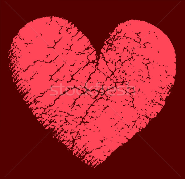 Vector illustration of bbroken heart Stock photo © ESSL