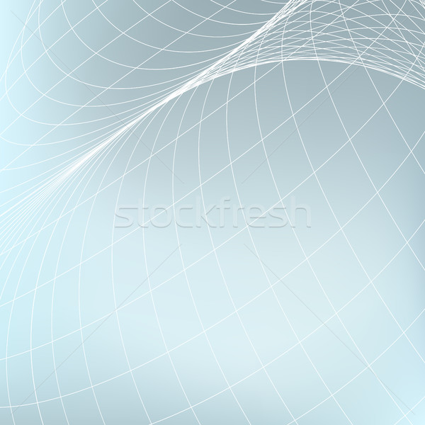 Abstract geometric background. Curves diverging fine lines in perspective Stock photo © ESSL