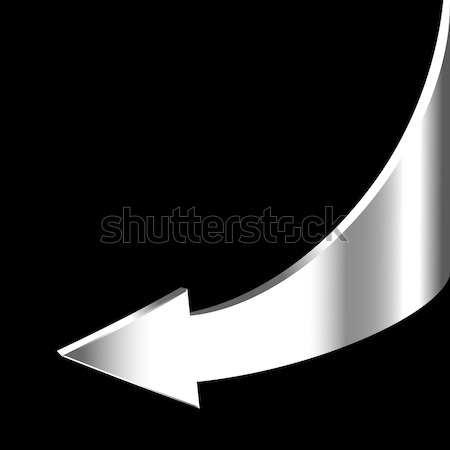 Silver arrow and neutral black background Stock photo © ESSL