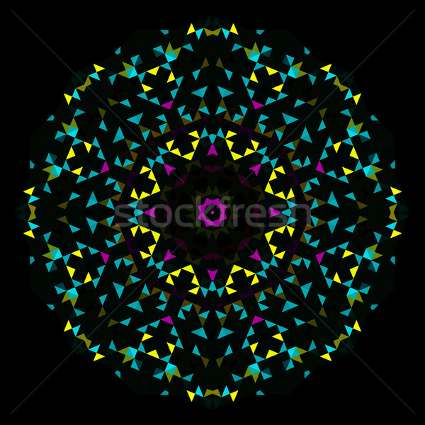 Résumé géométrique lumineuses kaléidoscope modèle cercle [[stock_photo]] © ESSL