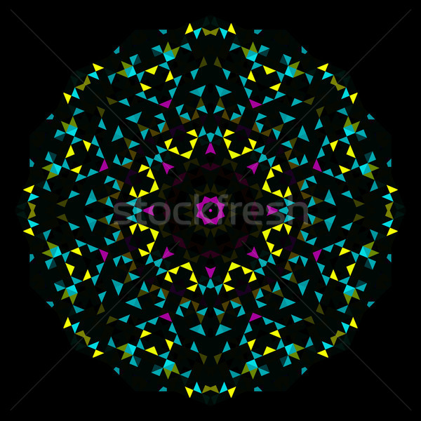 Abstrakten geometrischen hellen Kaleidoskop Muster Kreis Stock foto © ESSL