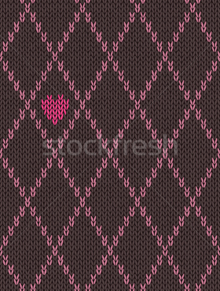 Style Seamless Pink Brown Color Knitted Pattern Stock photo © ESSL