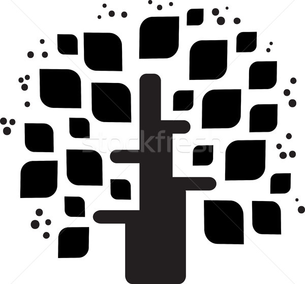 Stylized vector black tree  Stock photo © ESSL