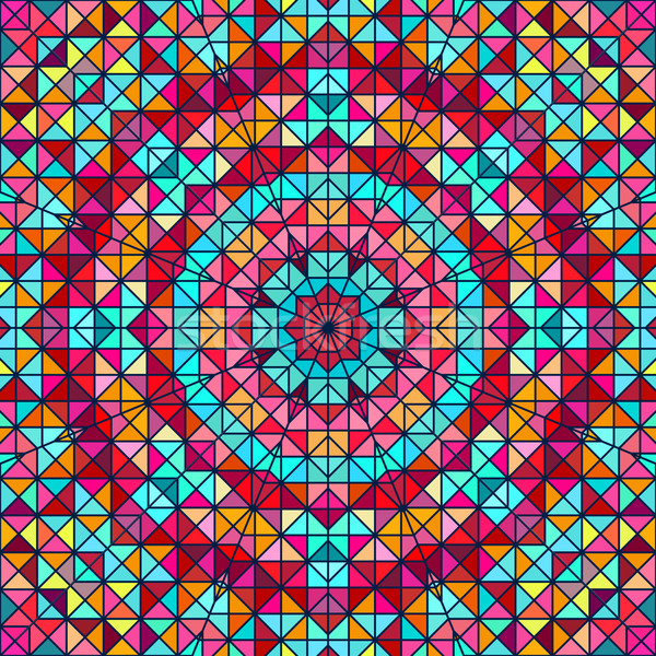 Streszczenie kolorowy cyfrowe dekoracyjny kwiat geometryczny Zdjęcia stock © ESSL