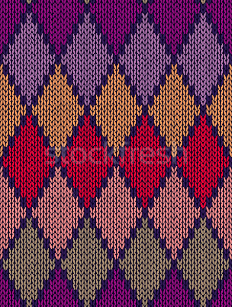 Style Seamless Color Knitted Pattern Stock photo © ESSL