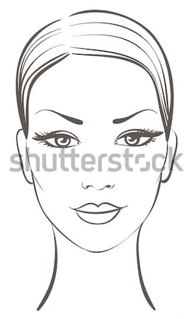 Fiatal nő arc lány divat modell portré Stock fotó © ESSL