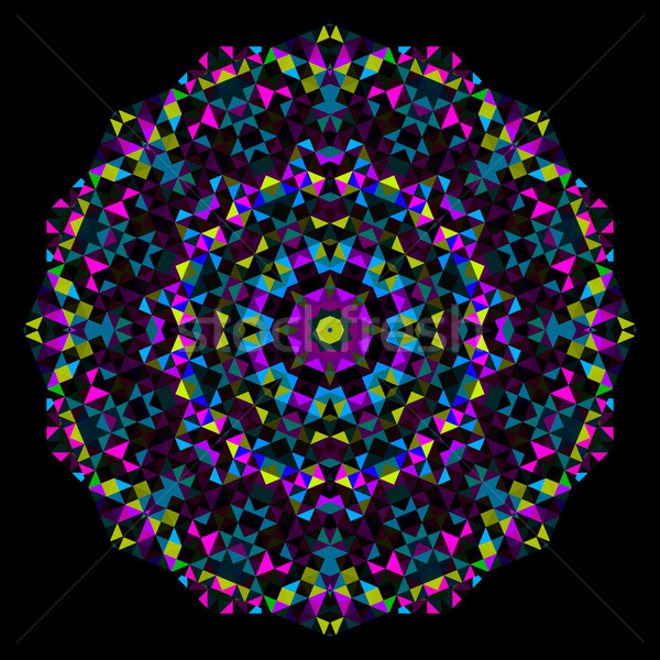 Abstract Flower. Creative Colorful style vector wheel. Cyan Magenta Yellow Black Dominant Color Stock photo © ESSL