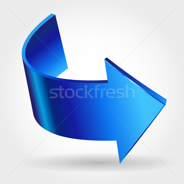 Blauw pijl teken ruimte website creatieve Stockfoto © ESSL