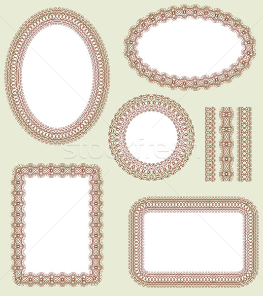 Frame set. Decorative vector elements Stock photo © ESSL