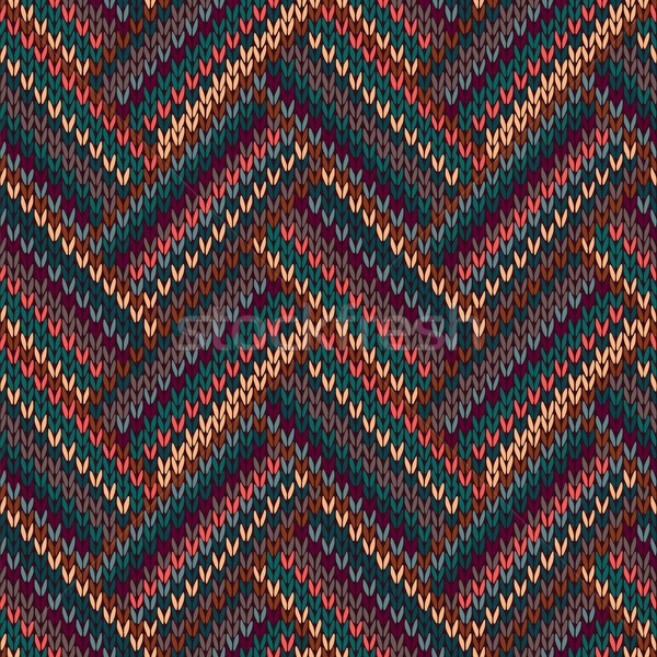 シームレス 編まれた パターン スタイル 複雑な 幾何学的な ストックフォト © ESSL