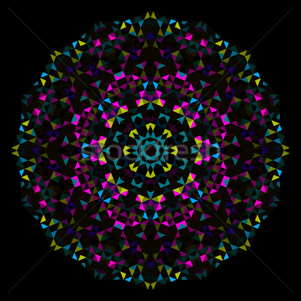 Abstract Flower. Creative Colorful style vector wheel. Cyan Mage Stock photo © ESSL