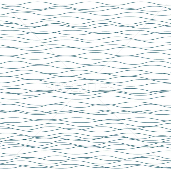 Wavy vector background. Abstract fashion pattern. Grey and white color. Light horizontal wave stripe Stock photo © ESSL
