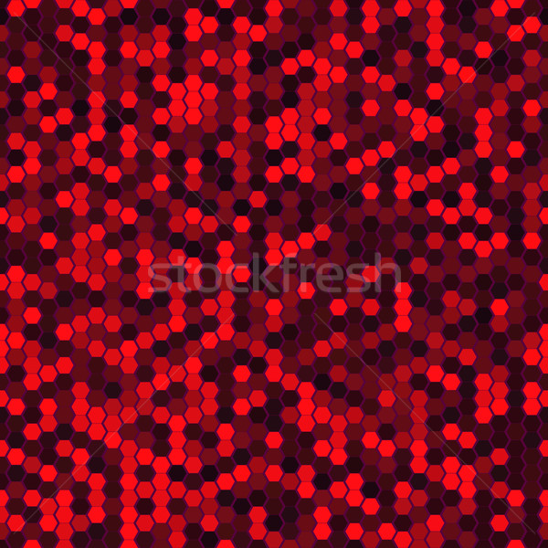 Abstract Seamless Red Halftone Comb Dots. Light Disco Club Fun H Stock photo © ESSL