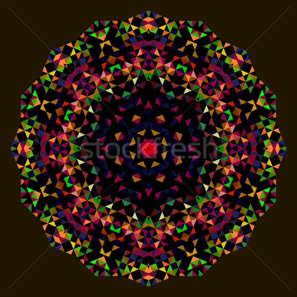 Abstract Flower. Creative Colorful style vector wheel. Red Green Stock photo © ESSL