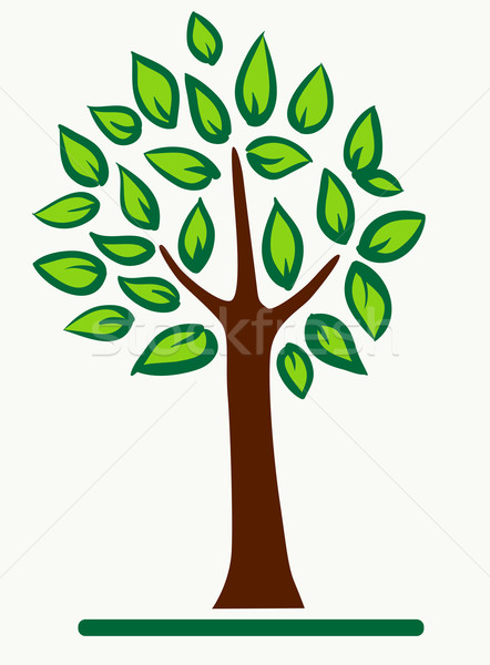 Abstract tree with green leafage Stock photo © ESSL