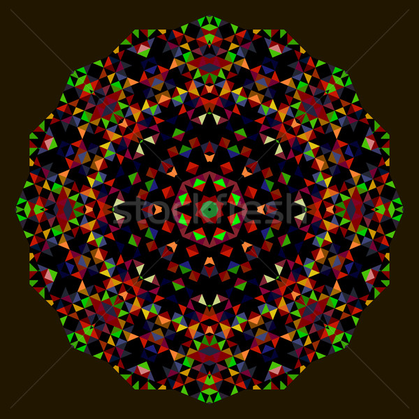 Abstract Flower. Creative Colorful style vector wheel. Red Green Stock photo © ESSL