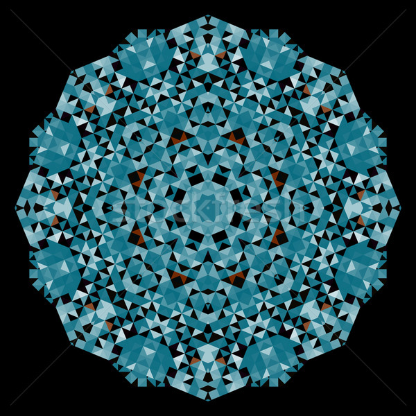 Abstract Flower. Creative Colorful style vector wheel. Cyan Black Dominant Color Stock photo © ESSL
