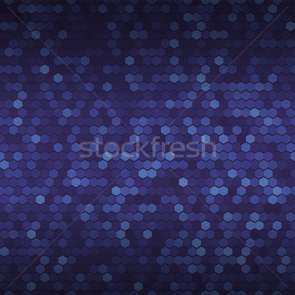Foto stock: Sem · costura · escuro · azul · padrão · geométrico · abstrato · moda