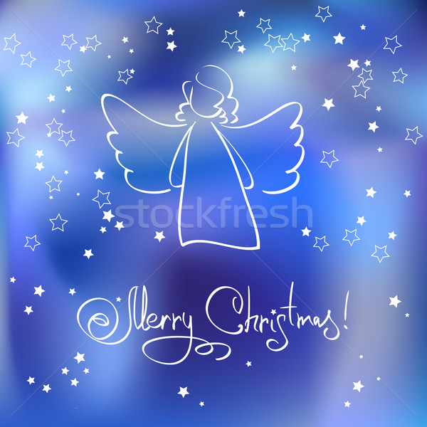 Christmas Card with Angel  Stock photo © ESSL