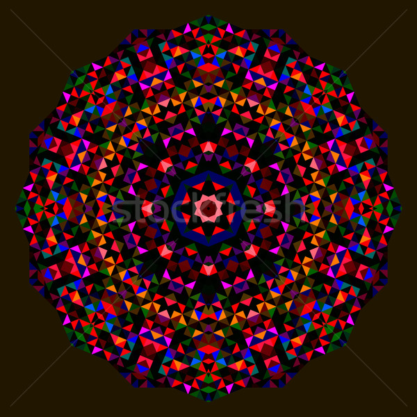 Abstract Flower. Red Blue Green Black Dominant Color Stock photo © ESSL