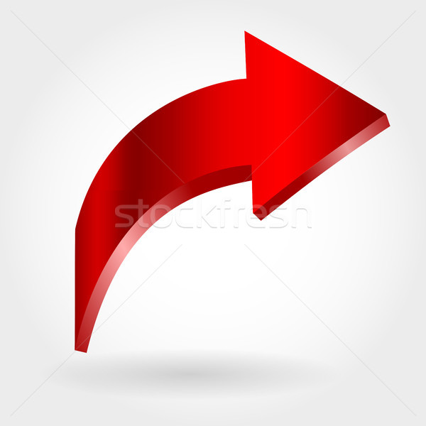 Red arrow and neutral white background. Stock photo © ESSL