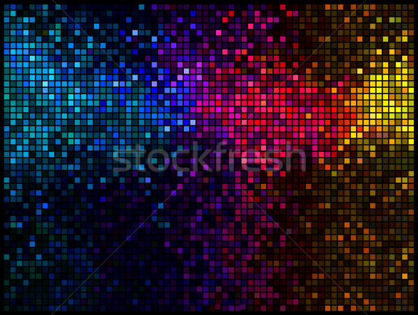 Résumé lumières disco carré pixel mosaïque [[stock_photo]] © ESSL