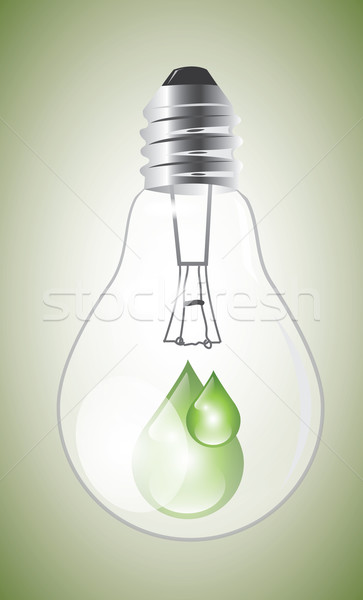 Eco lightbulb with drops Stock photo © evetodew