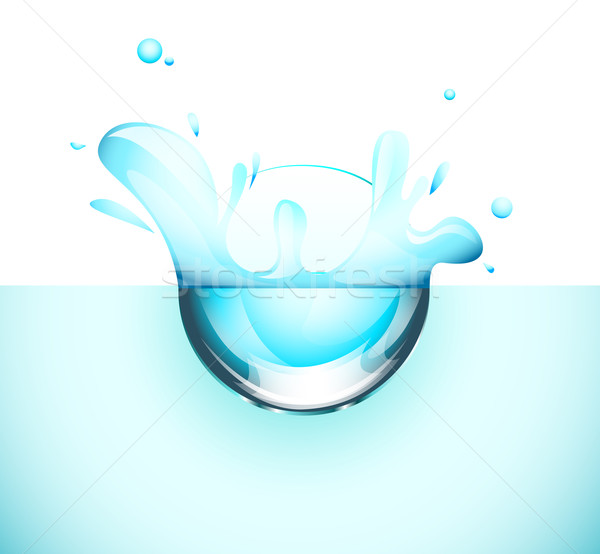 Gota de água grande queda água abstrato natureza Foto stock © evetodew