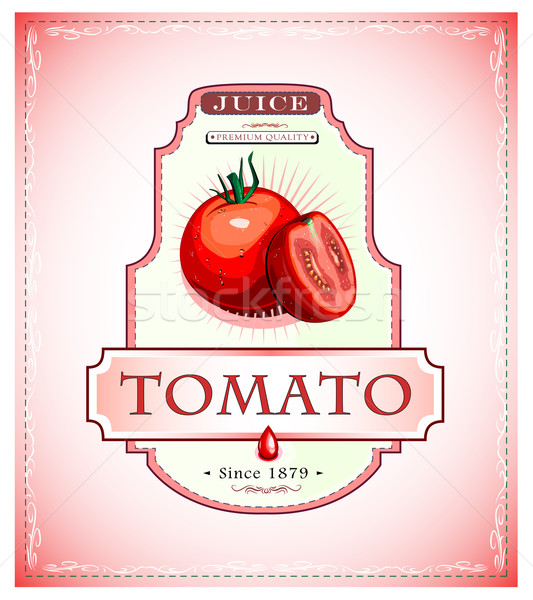 Tomates produto etiqueta suco de tomate comida natureza Foto stock © evetodew