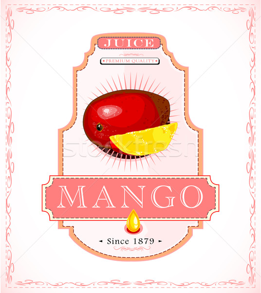 Stock fotó: Mangó · termék · címke · dzsúz · étel · gyümölcs